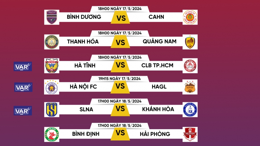 Lịch thi đấu và trực tiếp V-League 2023/2024 hôm nay 17/5